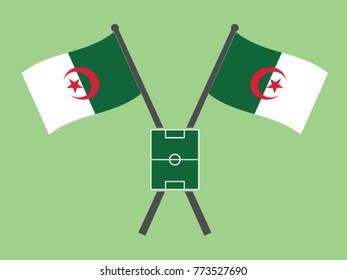 Algeria Emblem Match Soccer