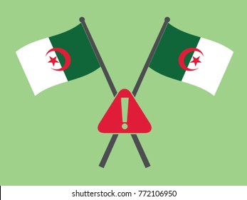 Algeria Emblem Warning Sign