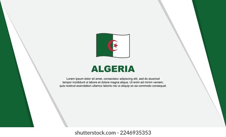 Abstrakte Vorlage für die algerische Flagge. Algeria Independence Day Banner Cartoon Vektorgrafik. Algerienflagge
