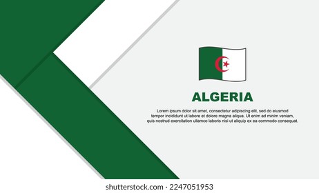 Algeria Flag Abstract Background Design Template. Algeria Independence Day Banner Cartoon Vector Illustration. Algeria Illustration