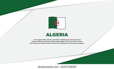 Algeria Flag Abstract Background Design Template. Algeria Independence Day Banner Cartoon Vector Illustration. Algeria