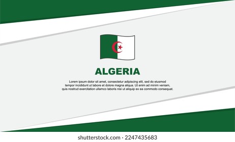 Algeria Flag Abstract Background Design Template. Algeria Independence Day Banner Cartoon Vector Illustration. Algeria Design