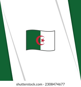 Algeria Flag Abstract Background Design Template. Algeria Independence Day Banner Social Media Post. Algeria Flag