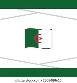 Algeria Flag Abstract Background Design Template. Algeria Independence Day Banner Social Media Post. Algeria Vector