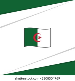 Algeria Flag Abstract Background Design Template. Algeria Independence Day Banner Social Media Post. Algeria Design