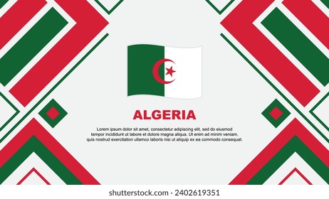 Algeria Flag Abstract Background Design Template. Algeria Independence Day Banner Wallpaper Vector Illustration. Algeria Flag