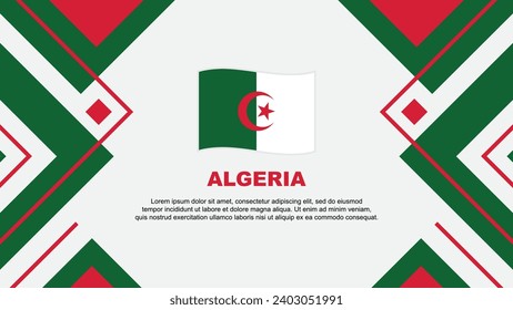 Algeria Flag Abstract Background Design Template. Algeria Independence Day Banner Wallpaper Vector Illustration. Algeria Illustration