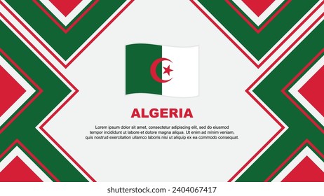 Algeria Flag Abstract Background Design Template. Algeria Independence Day Banner Wallpaper Vector Illustration. Algeria Vector