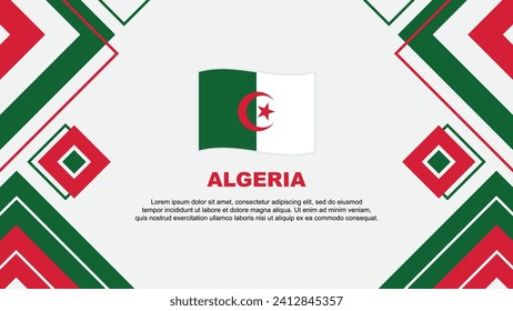 Algeria Flag Abstract Background Design Template. Algeria Independence Day Banner Wallpaper Vector Illustration. Algeria Background