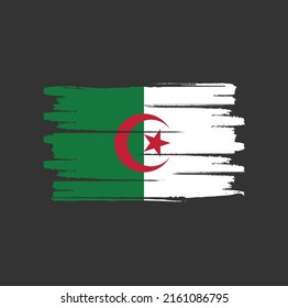 Algeria Flag Brush. National Flag