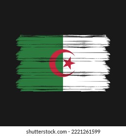 Algeria Flag Brush. National Flag