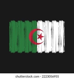Algeria Flag Brush. National Flag