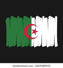 Algerische Flagge Pinselspitze Vektordesign
