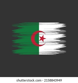 Algeria Flag Brush Vector Illustration