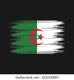 Algeria Flag Brush Vector Illustration