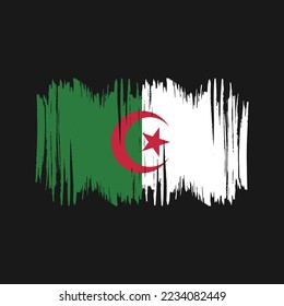 Algeria Flag Brush Vector Illustration