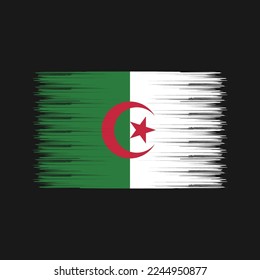 Algeria Flag Brush Vector Illustration