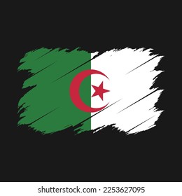 Algeria Flag Brush Vector Illustration