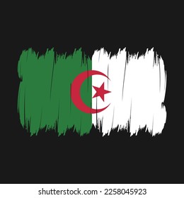 Algeria Flag Brush Vector Illustration