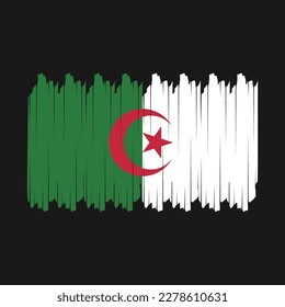 Algeria Flag Brush Vector Illustration