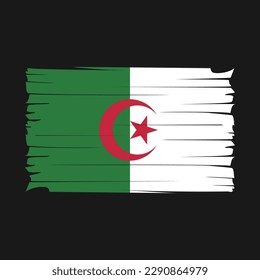 Algeria Flag Brush Vector Illustration