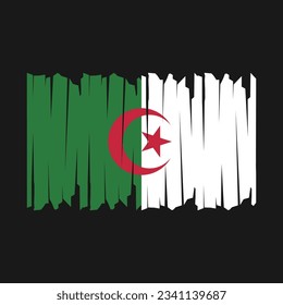 Algeria Flag Brush Vector Illustration