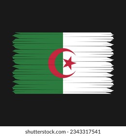 Algerienflagge - Vektorgrafik in Druckbuchstaben