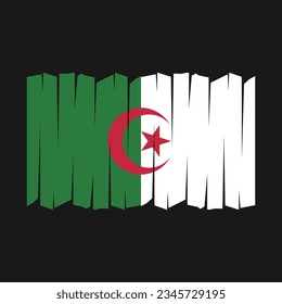 Algeria Flag Brush Vector Illustration