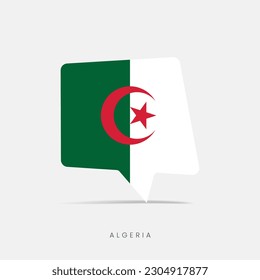 Algeria flag bubble chat icon