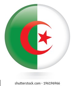 Algeria flag button  svg