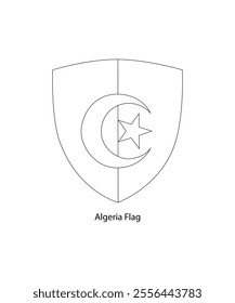 Algeria Flag Coloring Page for Kids