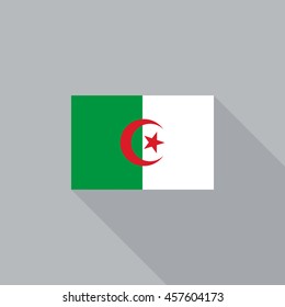Algeria flag flat design vector illustration