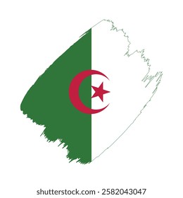 Algeria flag in a flat grunge vector design background