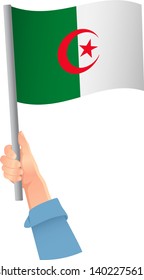 algeria flag in hand icon
