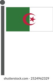 Algeria flag with holder eps 10
