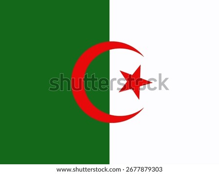 Algeria flag icon. Algeria national flag. Vector illustration.