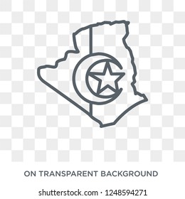 Algeria flag icon. Trendy flat vector Algeria flag icon on transparent background from Country Flags collection. High quality filled Algeria flag symbol use for web and mobile