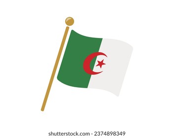 Algeria flag icon vector illustration
