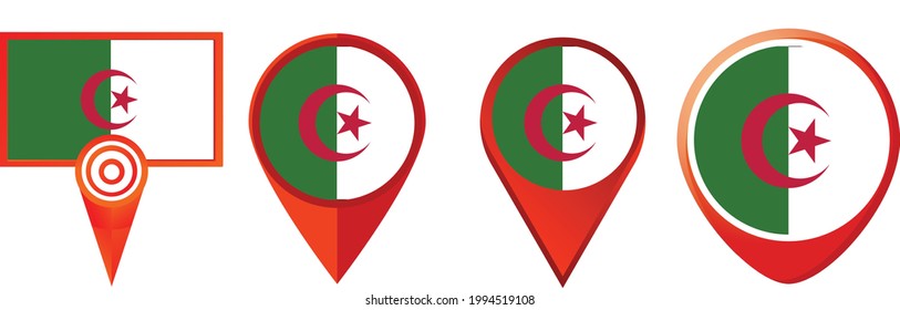 Algeria flag icon . web icon set . icons collection. Simple vector illustration.