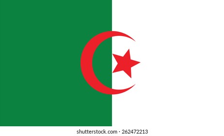 algeria Flag for Independence Day and infographic Vector illustration.