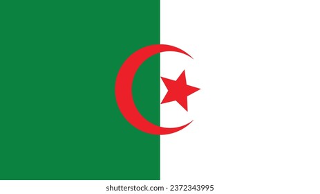 Algeria Flag. National Algeria flag. Flag of Algeria. Flag of Algeria Vector graphics