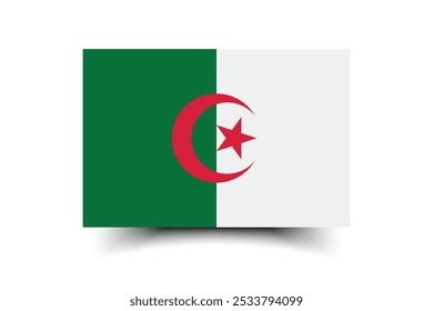 Algerien Flagge offizielle Farben und Verhältnis digitale Vektorgrafik