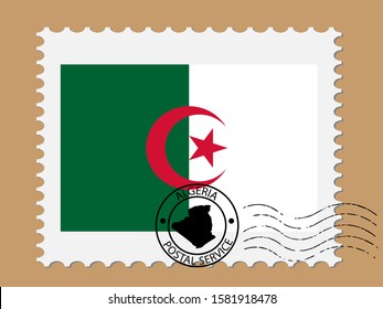 Algeria Flag Postage Stamp Vector illustration Eps 10