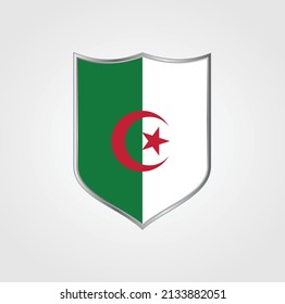 Bandera de Argelia con marco blindado