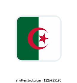 Algeria flag. Algeria square flag.