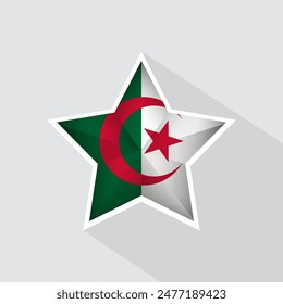 Icono de forma de estrella de bandera de Argelia