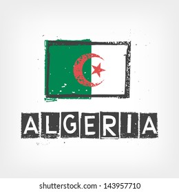 Algeria flag stylized