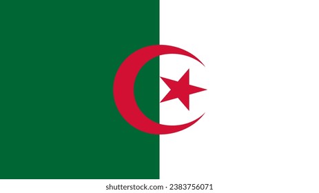Algeria Flag. Flag of Algeria Vector graphics