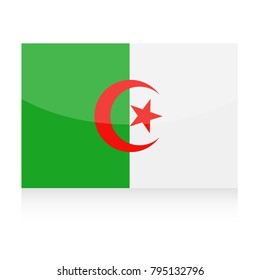 Algeria Flag Vector Icon - Illustration