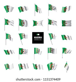 Algeria flag, vector illustration
